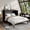 Espresso, variant on Mintazer Queen Size Murphy Bed with Charge Station & 3 Storage Drawers, Farmhouse Geometric Pattern Foldable Cabinet Wall Bed for Guest Room Small Apartment, White