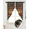 thumbnail image 2 of Swag Curtains, Truck with Flowers Vintage Black and White Buffalo Plaid Rod Pocket Kitchen Curtains Valances Tier Curtains Swag Valance Curtains for Bedroom Living Room 36" x 36", 2 Panels, 2 of 6