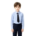 thumbnail image 2 of Junboys Children's Long Sleeve School Uniform Shirt - Casual Dress Top for Everyday, Great Back to School Clothes for Kids, Classic Button-Free Shirt for Comfort,Gray 120, 2 of 6