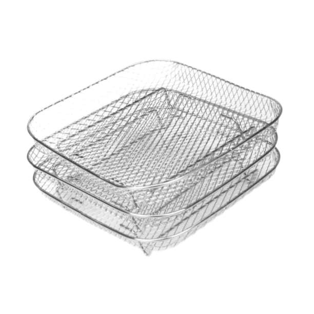 Rejilla para brochetas de freidora de aire, rejilla de drenaje para cocinar al vapor, rejilla de acero inoxidable para cocina cuadrado