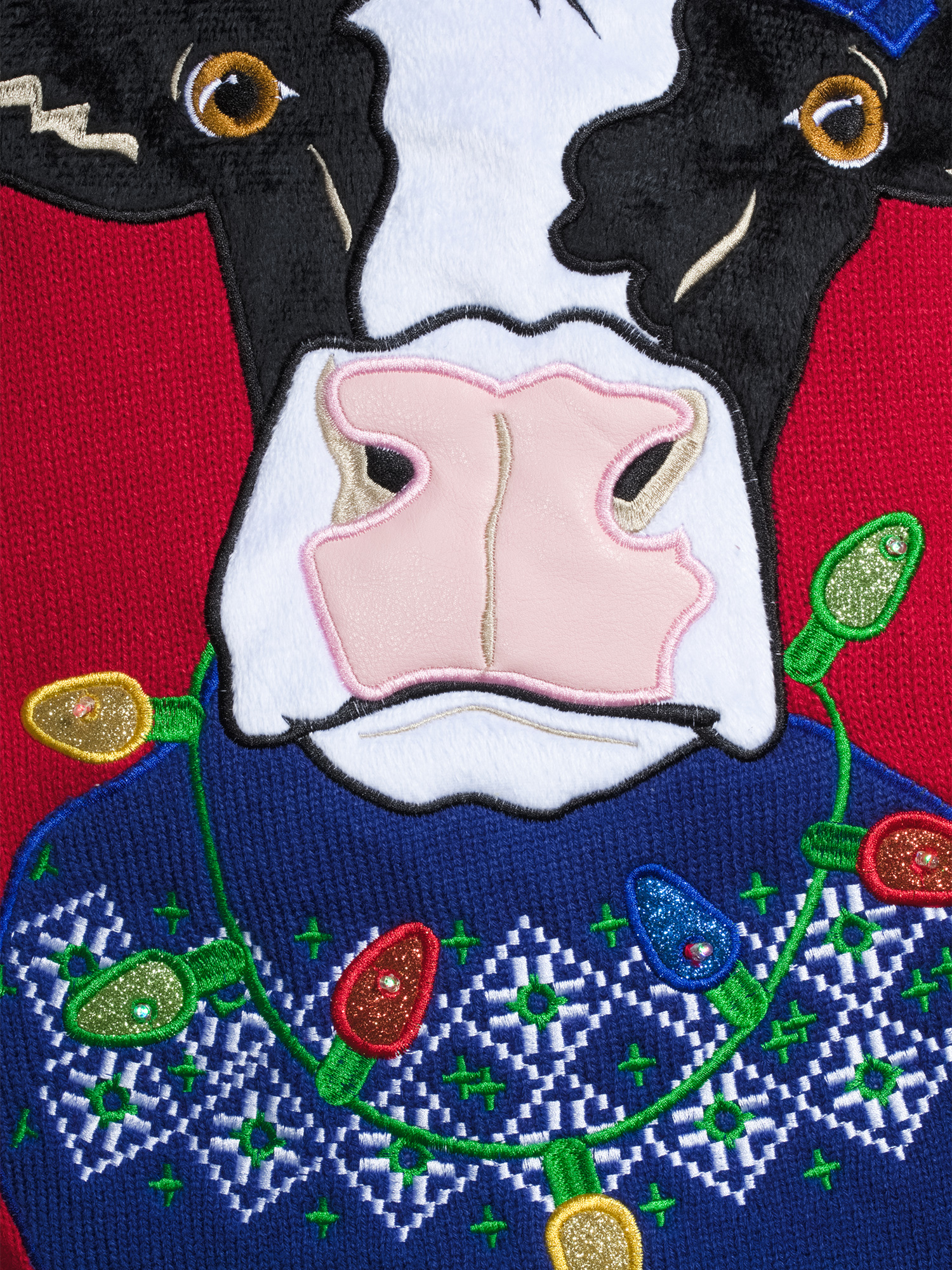 Holiday Time Men's Light-Up Cow Ugly Christmas Sweater - image 4 of 6