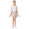 thumbnail image 3 of Girls' Skorts Elastic Waist Skorts with Inner Shorts Athletic Workout Shorts Skirts Watercolor Marble Pattern Small, 3 of 9