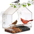 thumbnail image 1 of Transparent Plastic Window Bird Feeder Suction Cup Mounted Cute Bird House for Home, 1 of 7