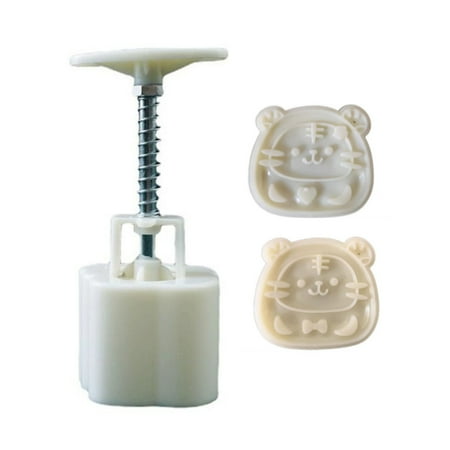 

50g Cute Tiger Shape Plastic Mooncake Molds Mooncake Mould DIY Baking Accessories Kitchen Gadget for Mid-Autumn Festival