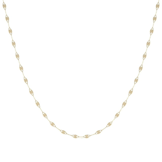 Cadena de oro italiano 10k estilo Grano de Café 40 cm