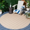 thumbnail image 2 of SAFAVIEH Martha Stewart Hampton Diamond Indoor/Outdoor Area Rug, Natural/Beige, 6'5" x 6'5" Round, 2 of 6