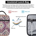 thumbnail image 5 of ZNDUO Native Purple Indian Geometric Art Pattern Lunch Bag, Reusable Leakproof Tote for Office, Work, School, Beach or Travel, 5 of 8