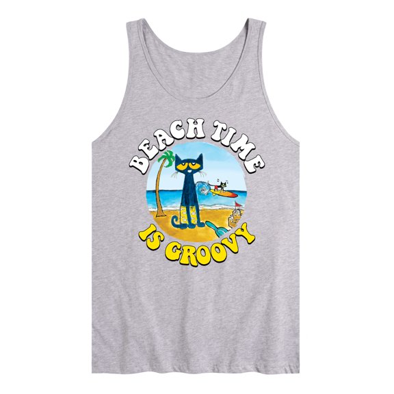 Pete The Cat - Beach Time Is Groovy  - Men's Jersey Tank Top
