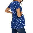 thumbnail image 5 of GORHGORH Womens Plus Size S-5XL Breastfeeding Nursing Polka Dot Floral Print Short Sleeve Maternity T-Shirt Tops, 5 of 5