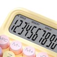 thumbnail image 2 of Calculatrice colorée à clavier mécanique, calculatrice de bureau électronique pour la maison, l'école et le bureau, jaune, 2 of 4