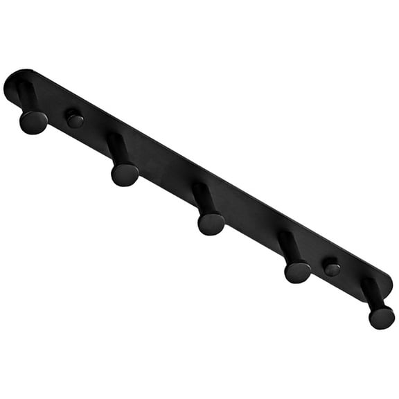 Black Aluminum Wall Hook for Home Use, Coat Rack Hanger to Securely Hold Clothes, Hats, Jackets and More