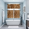 thumbnail image 4 of Reindeer Spots Kitchen Curtains Valances and Tiers Set of 3 Fluffy Hair Tier Curtains and Valance with Rod Pocket for Small Windows, 27.5"x36", 4 of 9