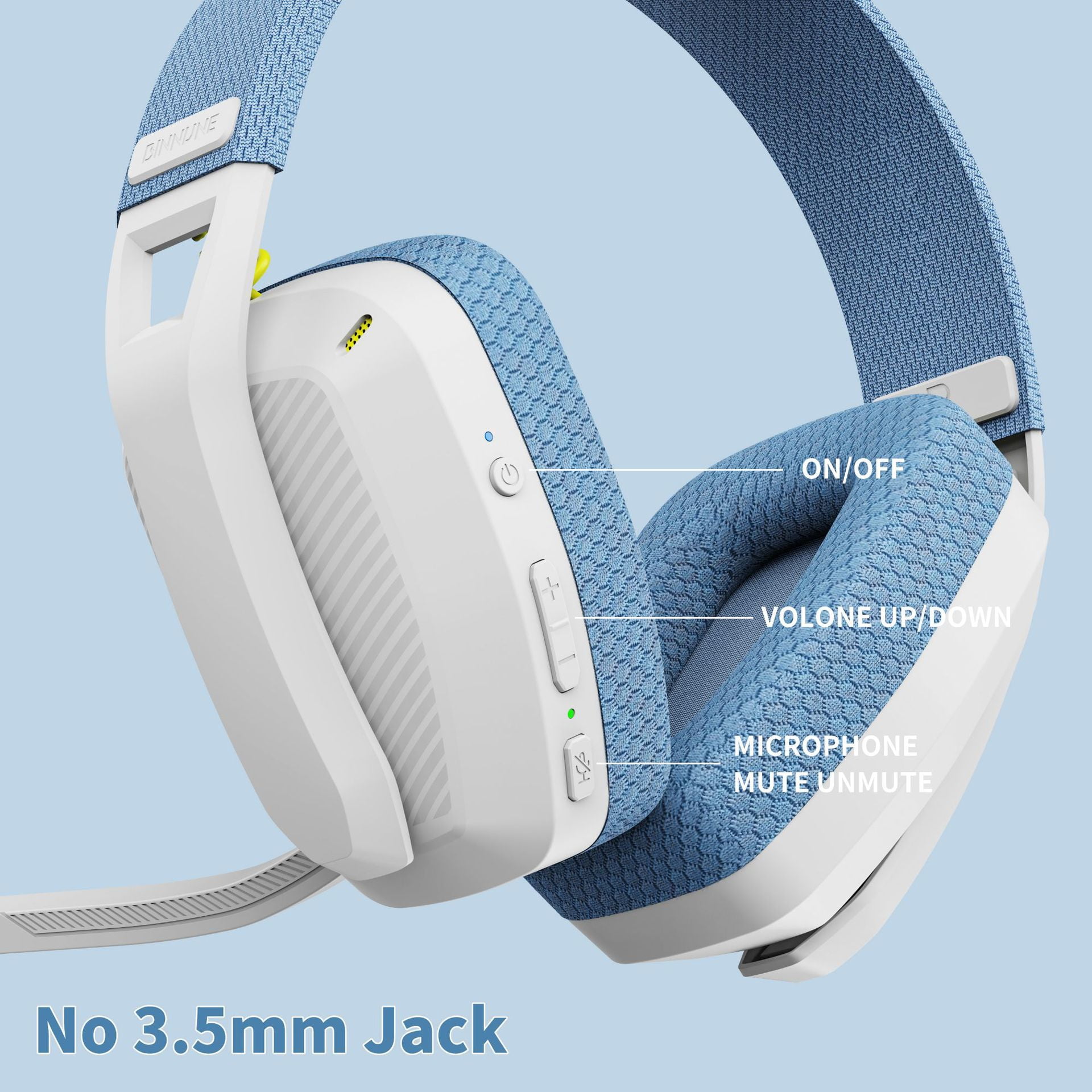 Bluetooth Headset 5.3/2.4G Dual Mode BW06 Overhead Gaming Earphones With Microphone USB Port Wireless Gaming Headsets