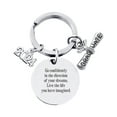 thumbnail image 5 of Mightlink Graduation Keychain Gift Student Grad Gift Letter Engraved Pendant Stainless Steel Keyring, 5 of 7