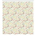 thumbnail image 2 of Ambesonne Abstract Shower Curtain, Dot Swirls Retro Look, 69"Wx70"L, Multicolor, 2 of 2