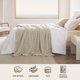 thumbnail image 5 of Manta de cama acogedora para mujer, sofá, forro polar, marrón claro, 5 of 7