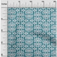 thumbnail image 2 of oneOone Georgette Viscose Teal Blue Fabric Geometric Dress Material Fabric Print Fabric By The Yard 42 Inch Wide, 2 of 5