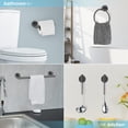 thumbnail image 5 of stusgo 7-Piece, Stainless Steel Bathroom Hardware Set Mattle Black Wall Mounted Bathroom Accessories Set- 16''Towel Bar, Toilet Paper Holders, Towel Ring,Robe Hooks,Adhesive Wall Hooks, 5 of 7