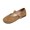 Khaki, variant on Khaki Women Spring Flats Loafers Moccasins Shoes Pointed Toe Gold Bar Detail Padded Insole Flexible Sole Slip On Casual Wear Size Eu 40