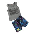 thumbnail image 2 of ITFABS Tenue pour Petits Garçons, Haut Sans Manches à Col Rond, Shorts, 2 of 9