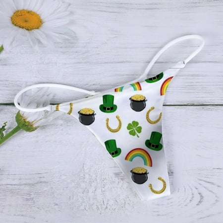 

〖CFXNMZGR〗Thongs For Women Floral Print Low-Rise Panties G-String Comfort Underpants T-Back Soft Women S Women S Panties