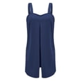 thumbnail image 3 of LEKODE Spaghetti Strap Romper Womens Rompers for Summer Jumpsuits for Women Sets for Women and Back Suspender Pants with Suspender Straps and Jumpsuit Summer Pants Sets Women 2 Piece Outfits Navy S, 3 of 9