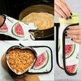 thumbnail image 5 of Yayeee Oven Mitts and Pot Holder Set of 4 Heat Resistant Kitchen Gloves Baking Hot Pad, White Watermelon, 5 of 5