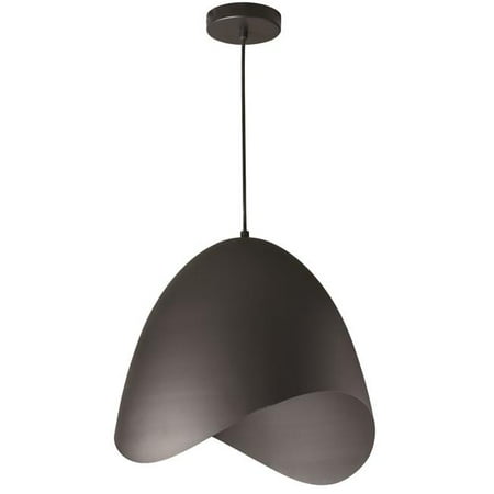 

1 Light Steel Pendant Black - 15 x 15 x 15 in.