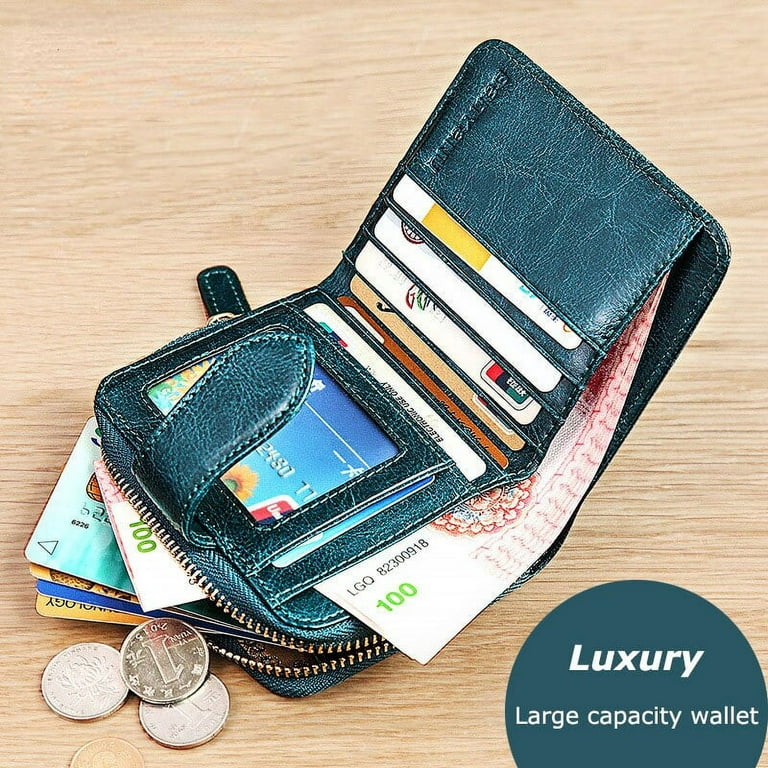 Woman Wallets PU Leather Compact Coin Purses Large-capacity Card