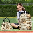 thumbnail image 6 of ALAZA Backpack Set Highland Cattle Flower-w1 Elementary School Bags Student BookBag with Lunch Bag, 6 of 6