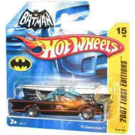 - 2007 New Models -#15 1966 TV Series Batmobile First Editions Card Short Card Honeycomb Grill #2007-15 Collectible Collector Car Mattel Hot Wheels 1:64 Scale