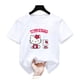 thumbnail image 1 of Camisetas de Hello Kitty para niños, camisa de manga corta con cuello redondo, informal, holgada, 3d, Anime, Verano, 1 of 4