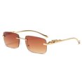 thumbnail image 1 of Gafas de sol cuadradas sin marco decorativas Cheetah, gafas de sol de metal, gafas, hechas de metal y PC, 1 of 5