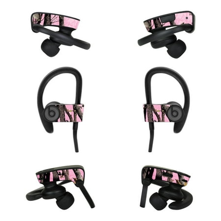 Skin For Dr Dre Powerbeats3 Wireless In-Ear Headphones – Pink Tree Camo | MightySkins Protective, Durable, and Unique Vinyl Decal wrap cover | Easy To Apply, Remove | Made in the USA