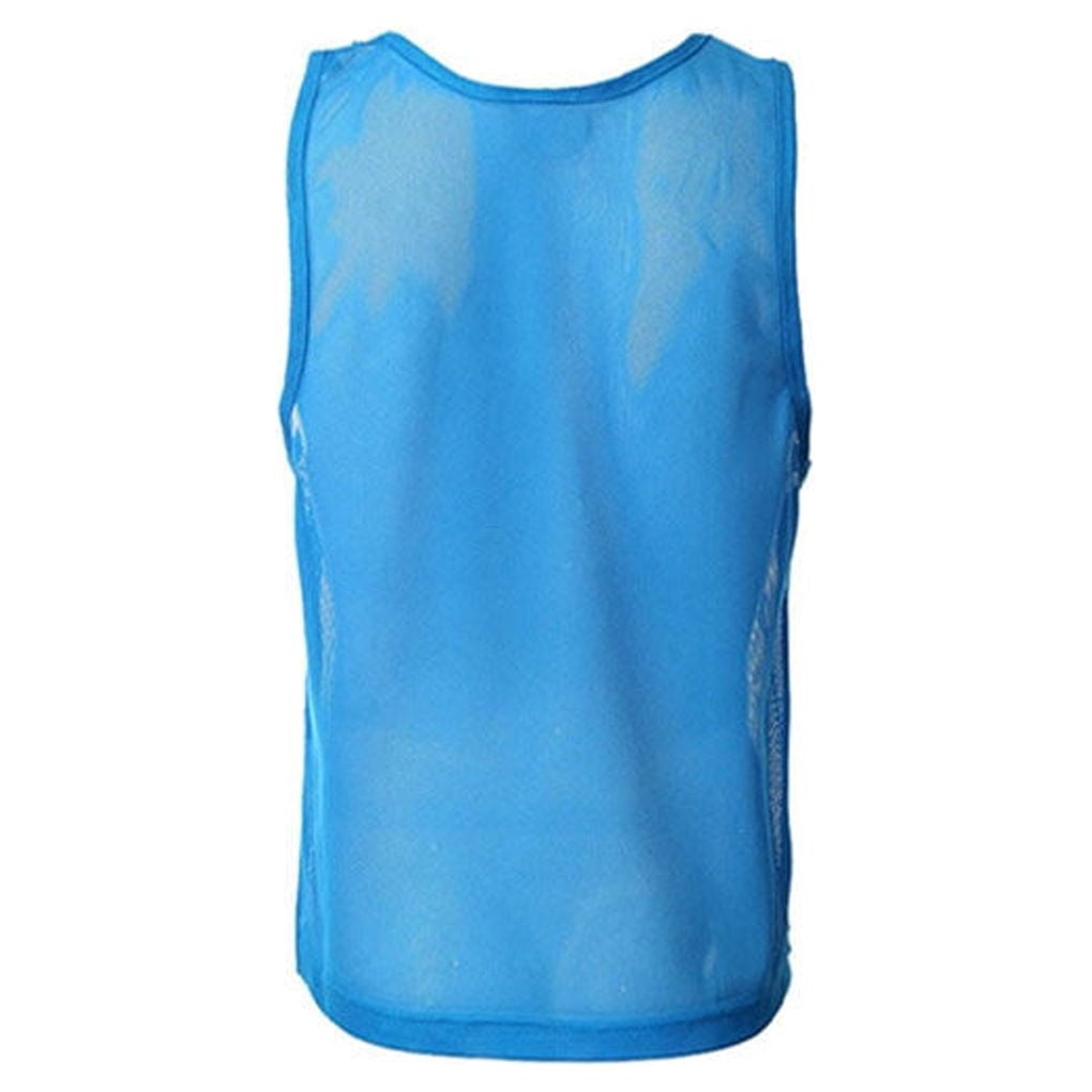 Lot De 12 Gilets D'Entraînement De Football Pour Jeunes En Maille De Nylon - Rouge/Bleu, Taille Unique Pour Entraînement D'Équipe