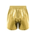 thumbnail image 4 of inhzoy Kids Girls Boys Hip Hop Dance Shorts Metallic Shiny Shorts Stage Performance Gold 6, 4 of 5