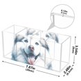 thumbnail image 3 of Alaskan Malamute Dog Acrylic Pencil Pen Holder Cup 4 Compartments Desktop Organiser 7.87"x2.78"x3.54", 3 of 7