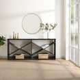 thumbnail image 5 of 70.87 inch Farmhouse Console Table, X Shape Detachable ExtraLong Table with Storage for Entryway, Living Room, Foyer, Hallway, black, 5 of 7