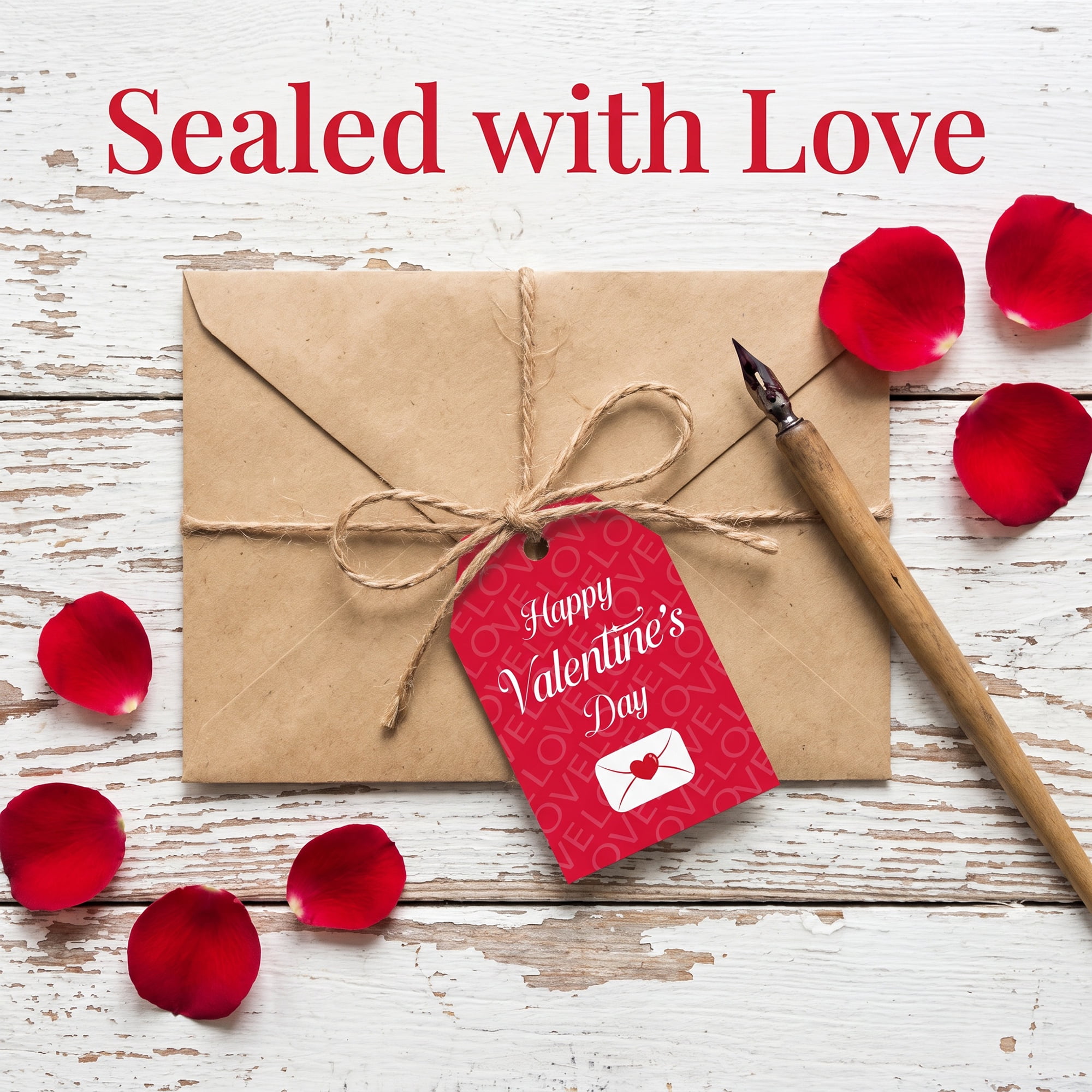Unique Bargains Gift Tags with Twine for Present Wrapping and Crafting Love Letter 2" x 3.1"