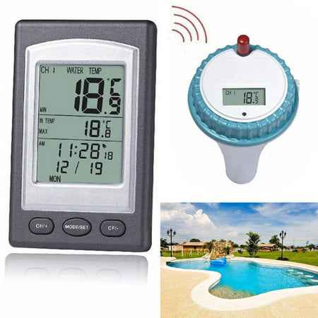 Wireless Remote Floating Thermometer Swimming Pool Waterproof Hot Tub Pond (Best Hot Tub Thermometer)
