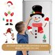 thumbnail image 4 of 2 juegos de imanes de muñeco de nieve para nevera de Navidad - Muñeco de nieve magnético para nevera para decoraciones navideñas para nevera, 4 of 5