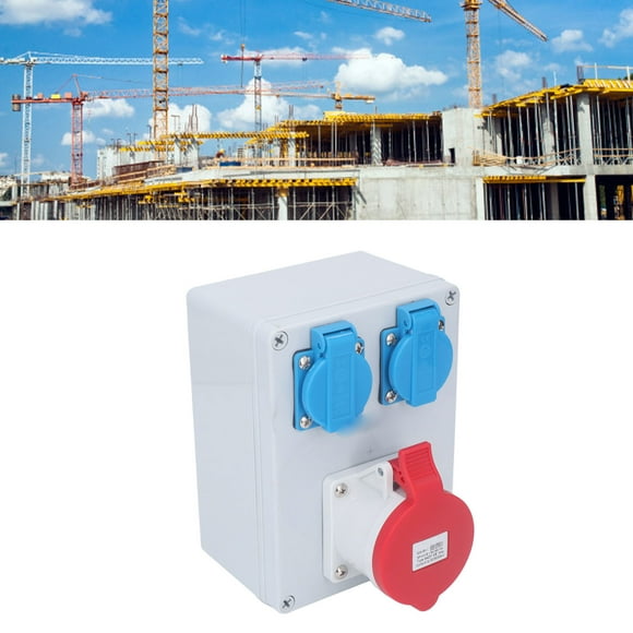 Wall Power Socket, 2Pcs 16A 250V EU Outlets Industrial Receptacle Box IP44 Waterproof with Sealing for Garden Garage