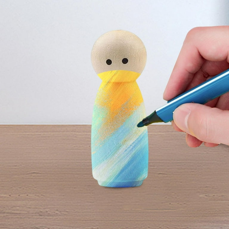 Holiday Living 20-piece Unfinished Wooden Peg Dolls in the Craft