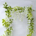 thumbnail image 2 of Efavormart 2 Pack White Silk Wisteria Flower Garland Hanging Vines, Artificial Floral Garland Wedding Arch Decor - 6ft, 2 of 5