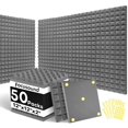 thumbnail image 1 of Paneles acústicos Focusound, paquete de 50, 5 x 30 x 30 cm, espuma gris, 1 of 7