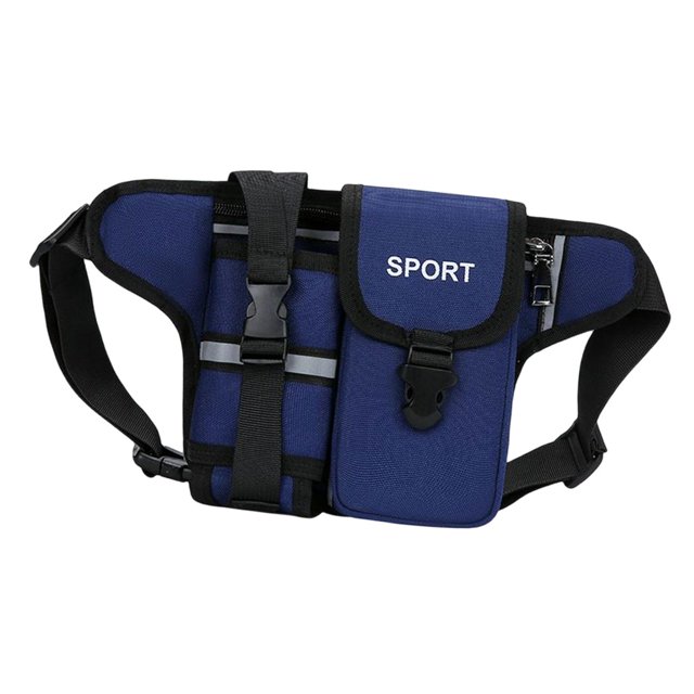 Riñonera Sunnimix Moda Trekking Camping teléfono azul Paquete de cintura