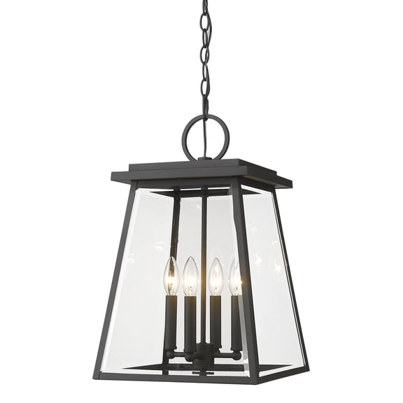4 Light Outdoor Chain Mount Hanging Lantern In Craftsman Style-19.5 Inches Tall And 12.5 Inches Wide Z-Lite 521Chb-Bk