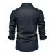 thumbnail image 2 of Camisas De Mezclilla Casual Con Solapa Para Hombre, 2 of 8