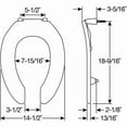 thumbnail image 4 of Toilet Seat Without Cover, Lift-Off, Elongated, White 2L2155T-000, 4 of 4
