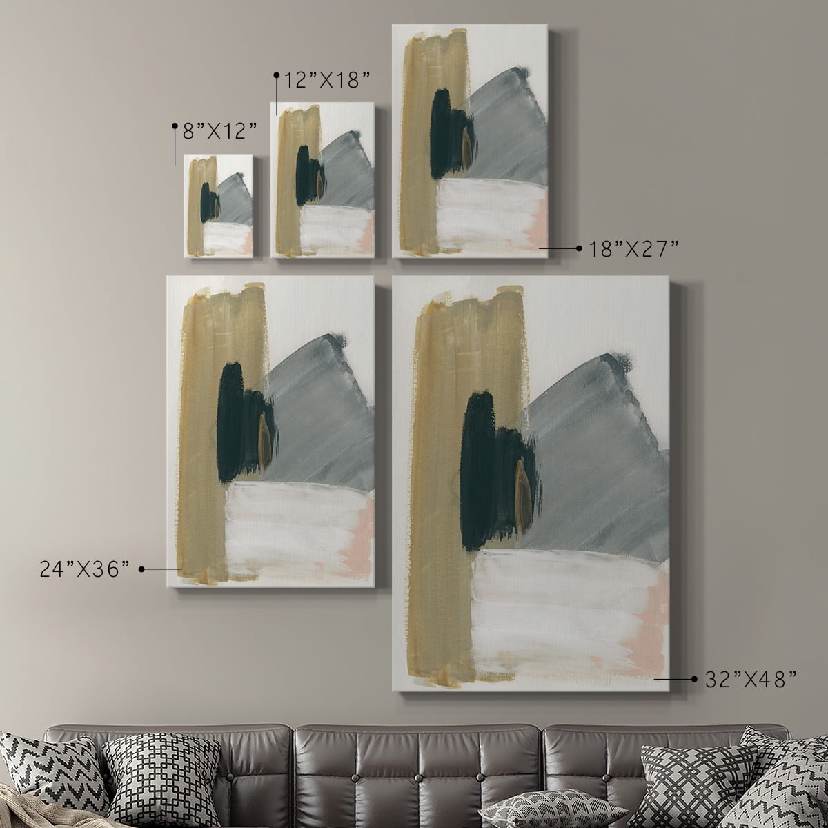 Marble Block Symmetry II Premium Gallery Wrapped Canvas - Ready to Hang